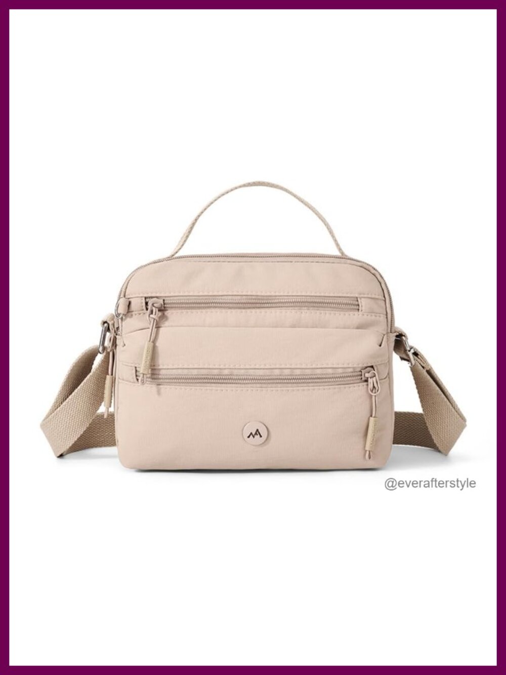 Nylon Crossbody Bag Small Travel Purse Mini Tote Zipper Pockets